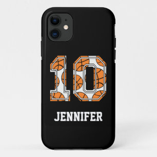 Personalized Basketball Number 10 iPhone 11 Case