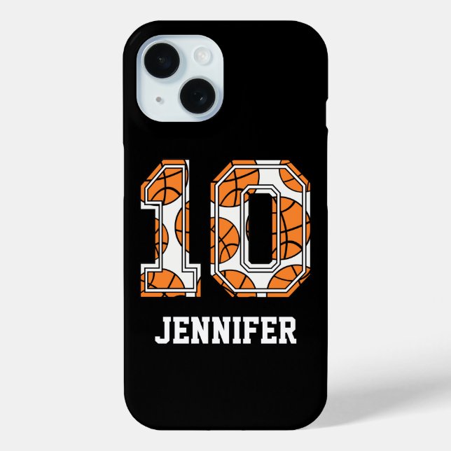 Personalized Basketball Number 10 Case-Mate iPhone Case (Back)