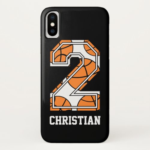 Personalized Basketball Number 2 iPhone XS Case