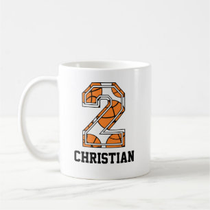 Personalized Basketball Number 2 Coffee Mug