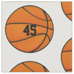 Personalized Basketball Number Monogram Fabric