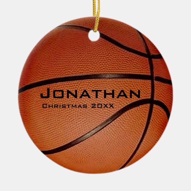 Personalized Basketball Ornament (Front)