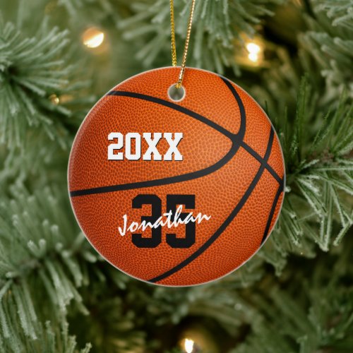 personalized basketball ornament for boys girls 