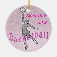 Personalized Basketball Ornaments YEAR and NAME