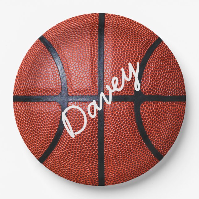 Personalized Basketball Paper Plates (Front)