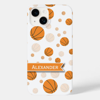 Personalized Basketball Pattern Case-Mate iPhone 14 Case
