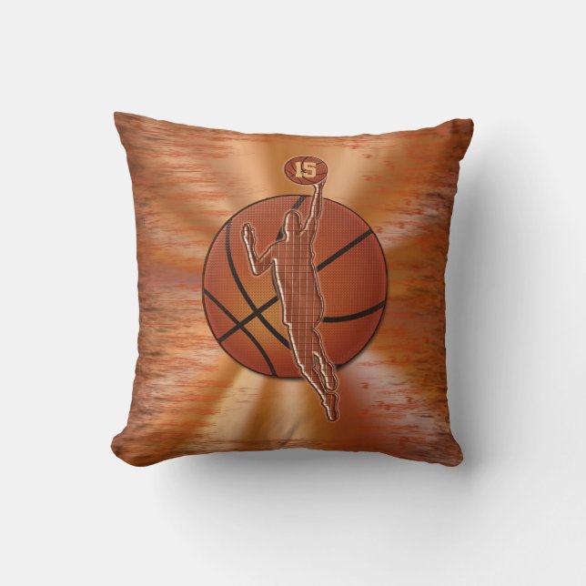 Personalized Basketball Pillows NAME and NUMBER (Front)