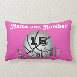 Personalized Basketball Pillows, Your Colors, Text Lumbar Pillow