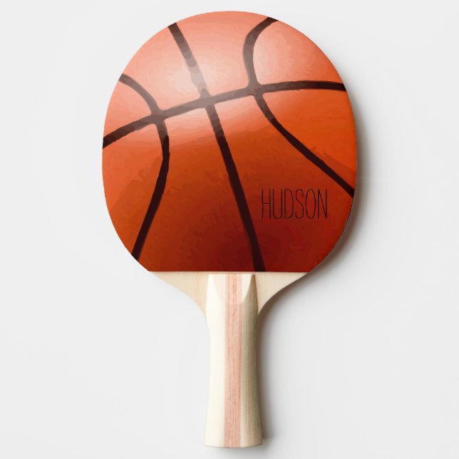 Personalized Basketball Ping-Pong Paddle (Front)