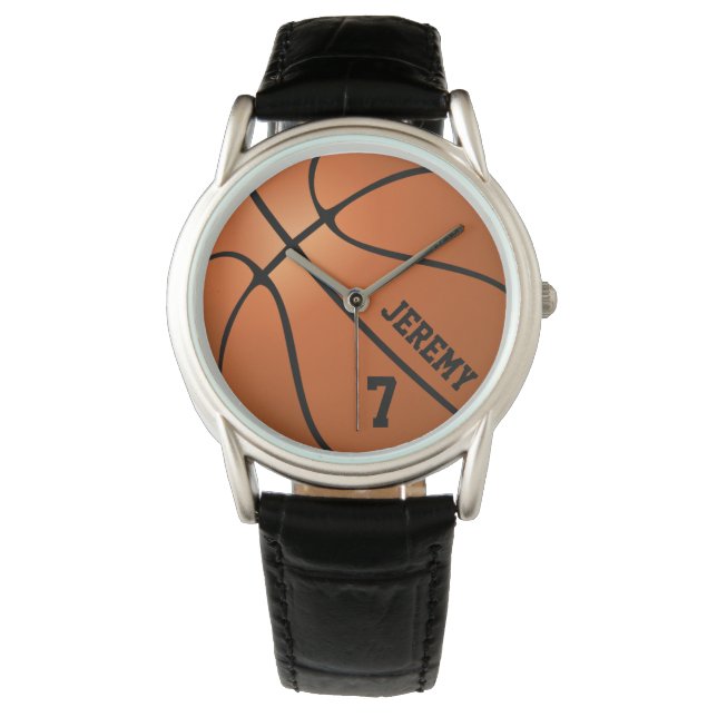 Personalized Basketball Player Coach Name Number Watch (Front)