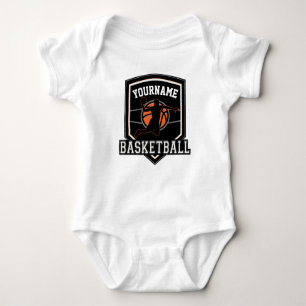 Personalized Basketball Player NAME Slam Dunk Team Baby Bodysuit