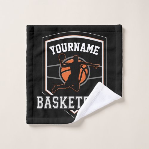 Personalized Basketball Player NAME Slam Dunk Team Bath Towel Set