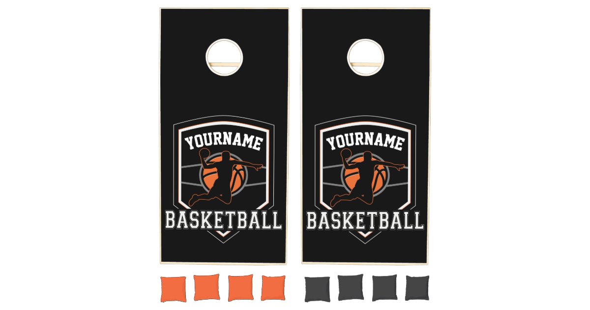 Personalized Basketball Player NAME Slam Dunk Team Cornhole Set Zazzle