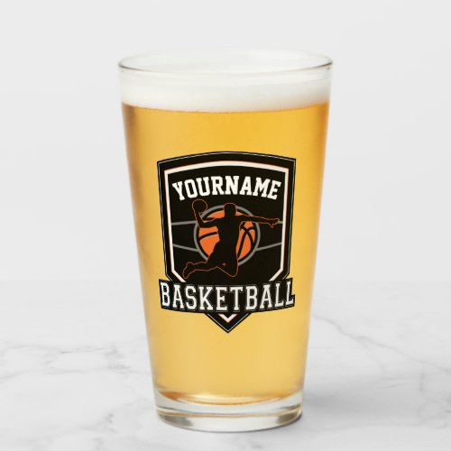 Personalized Basketball Player NAME Slam Dunk Team Glass