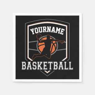 Personalized Basketball Player NAME Slam Dunk Team Napkins