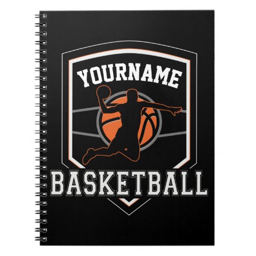 Personalized Basketball Player NAME Slam Dunk Team Notebook