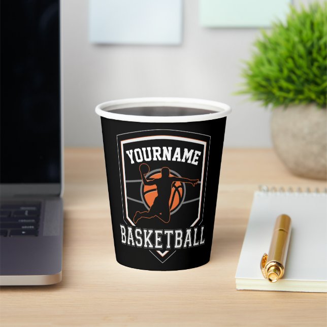Personalized Basketball Player NAME Slam Dunk Team Paper Cups (Insitu)