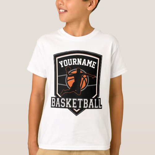 Personalized Basketball Player NAME Slam Dunk Team T_Shirt