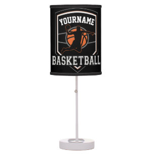 Personalized Basketball Player NAME Slam Dunk Team Table Lamp