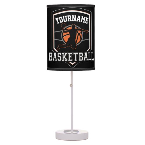 Personalized Basketball Player NAME Slam Dunk Team Table Lamp