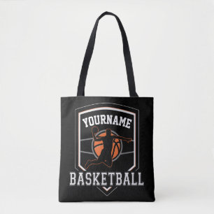 Personalized Basketball Player NAME Slam Dunk Team Tote Bag