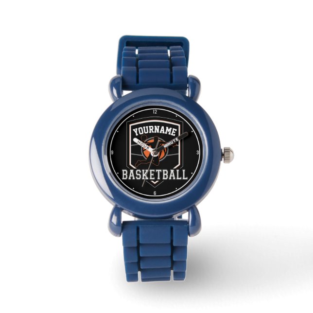 Personalized Basketball Player NAME Slam Dunk Team Watch (Front)