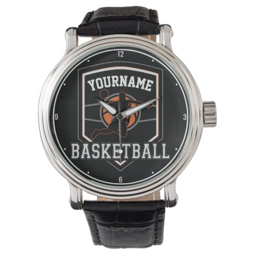 Personalized Basketball Player NAME Slam Dunk Team Watch