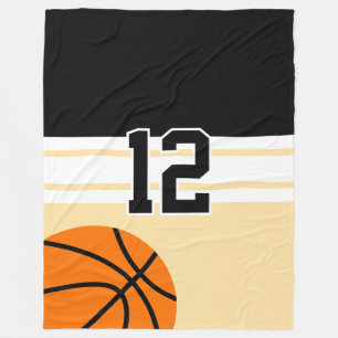 Personalized Basketball Player number Fleece Blanket
