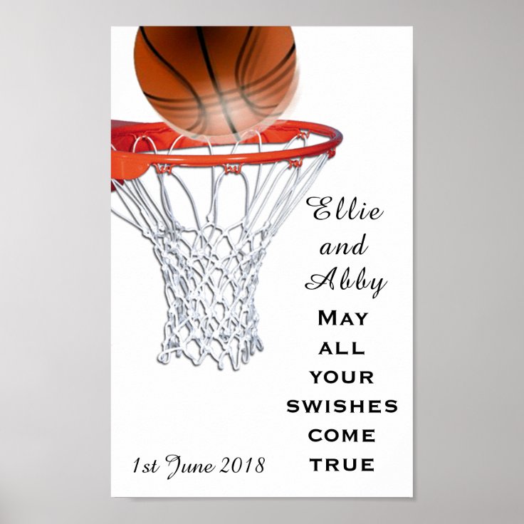 personalized basketball player poster Zazzle
