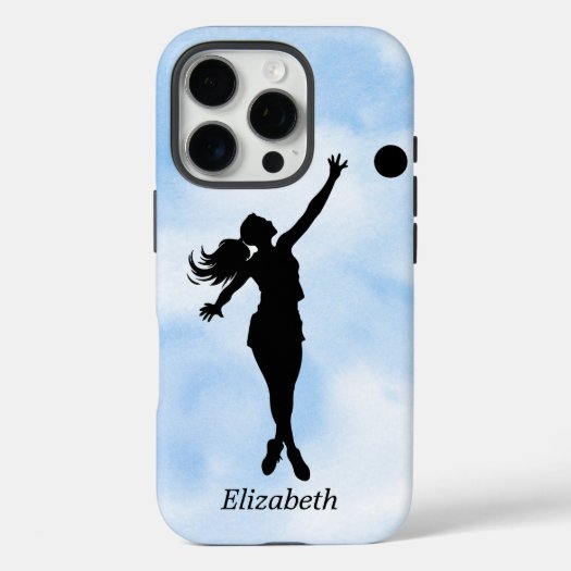 Personalized Basketball Player Silhouette Blue Sky