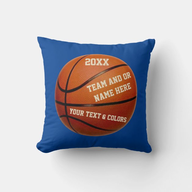 Personalized Basketball Players Gifts YOUR COLORS Throw Pillow