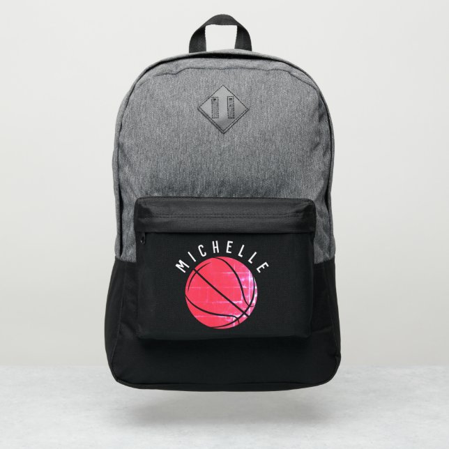 Personalized  Basketball  Port Authority® Backpack (Front)