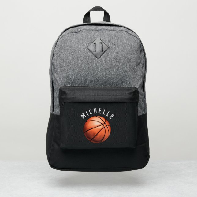 Personalized  Basketball  Port Authority® Backpack (Front)