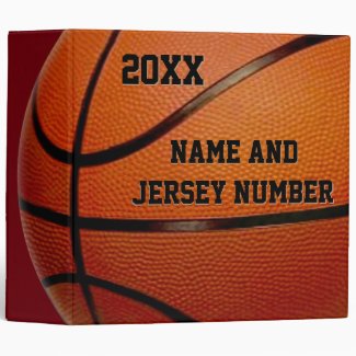 Personalized Basketball School Supplies, 3 Binder