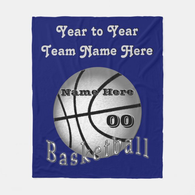 Personalized Basketball Senior Night Gifts Blanket (Front)