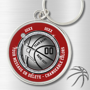Personalized Basketball Senior Night Ideas, Red Keychain