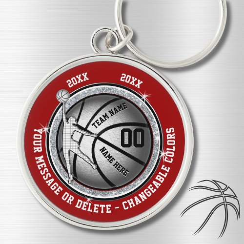 Personalized Basketball Senior Night Ideas Red Keychain