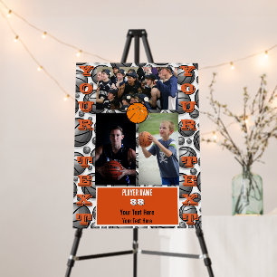 Personalized Basketball Senior Night Photo Collage Foam Board