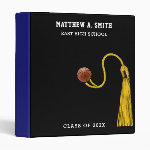 Personalized Basketball Senior Scrapbook 3 Ring Binder