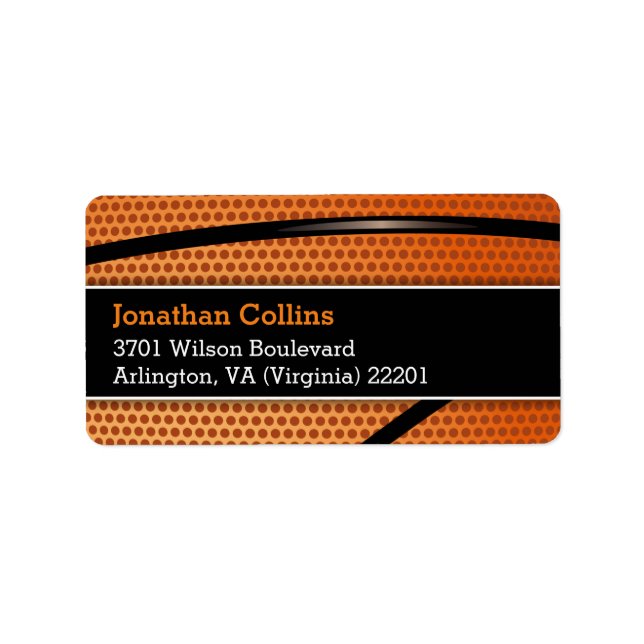 Personalized Basketball | Sport Label (Front)