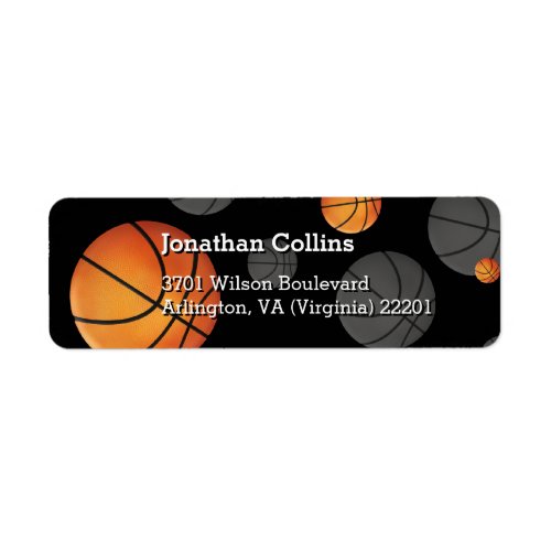 Personalized Basketball  Sport Label