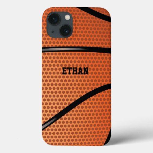 Personalized Basketball Sport Themed iPhone 13 Case