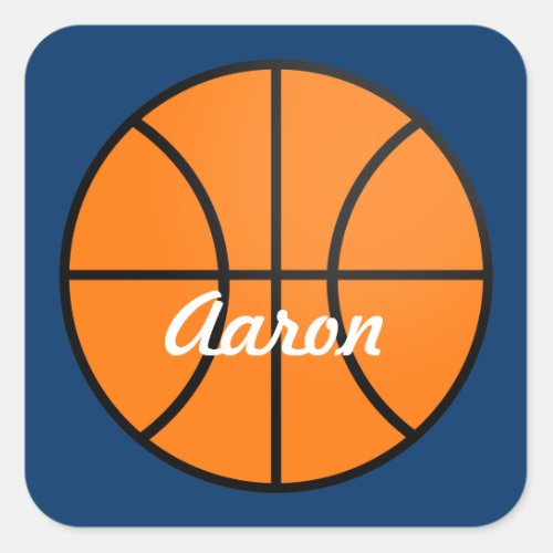 Personalized Basketball Sports Party Stickers