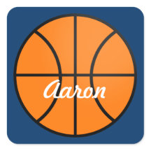 Personalized Basketball Sports Party Stickers