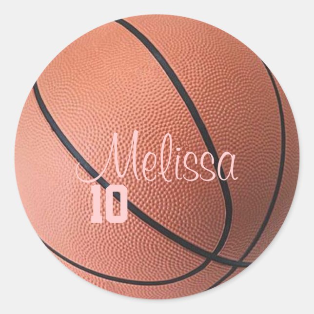 Personalized Basketball Stickers (Front)