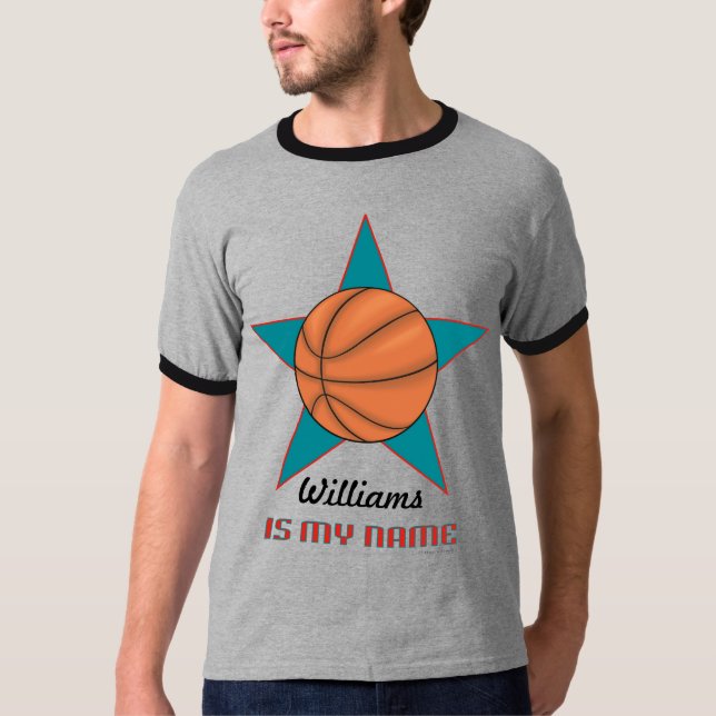 Personalized Basketball T-Shirt  Back (Front)