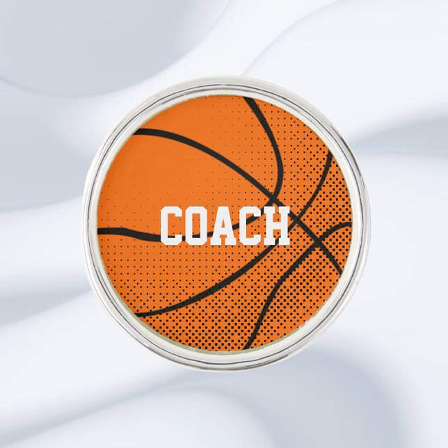 Personalized Basketball Tack Lapel Pin (Creator Uploaded)