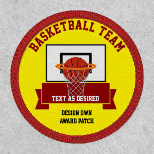 Personalized BASKETBALL TEAM AWARD Design Own Patch