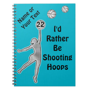Personalized Basketball Team Gift Ideas for Girls Notebook