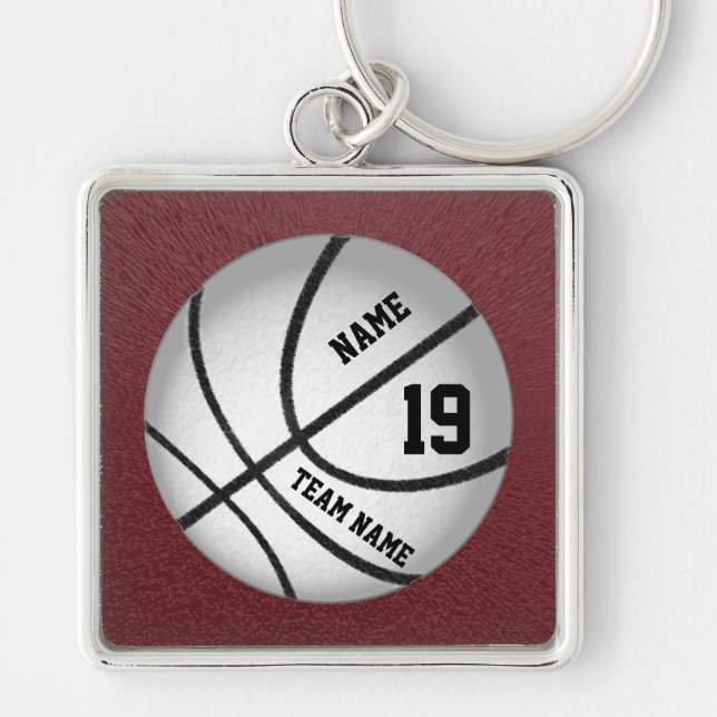 Personalized Basketball Team Gift Ideas Keychain (Front)